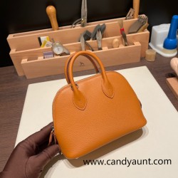 Hermes mini bolide evercolor 1H /Toffee Full Handmade 012