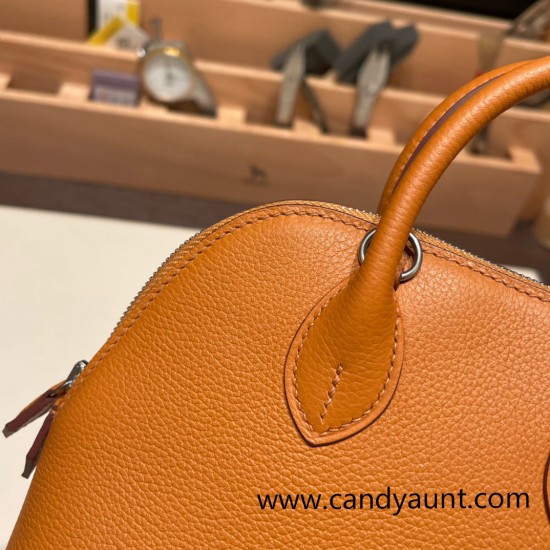Hermes mini bolide evercolor 1H /Toffee Full Handmade 012 Hermes mini bolide evercolor 1H /Toffee Full Handmade 012