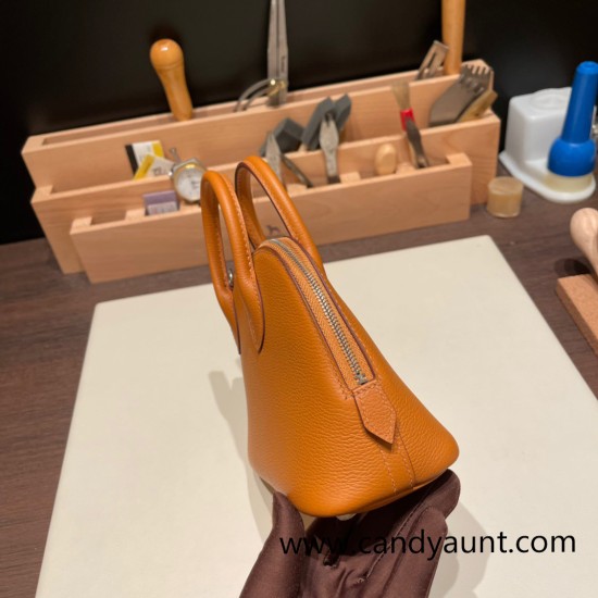 Hermes mini bolide evercolor 1H /Toffee Full Handmade 012 Hermes mini bolide evercolor 1H /Toffee Full Handmade 012