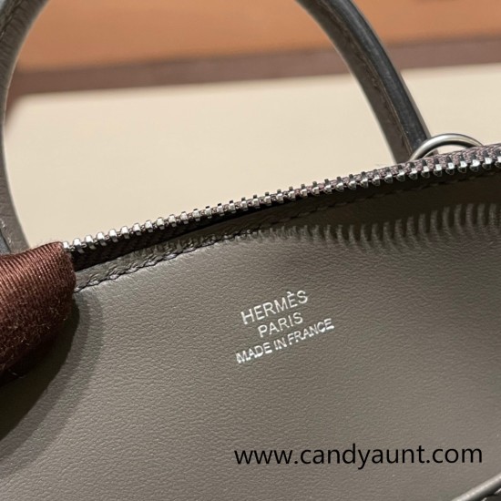 Hermes mini bolide evercolor 8F /Etain Full Handmade 013 Hermes mini bolide evercolor 8F /Etain Full Handmade 013