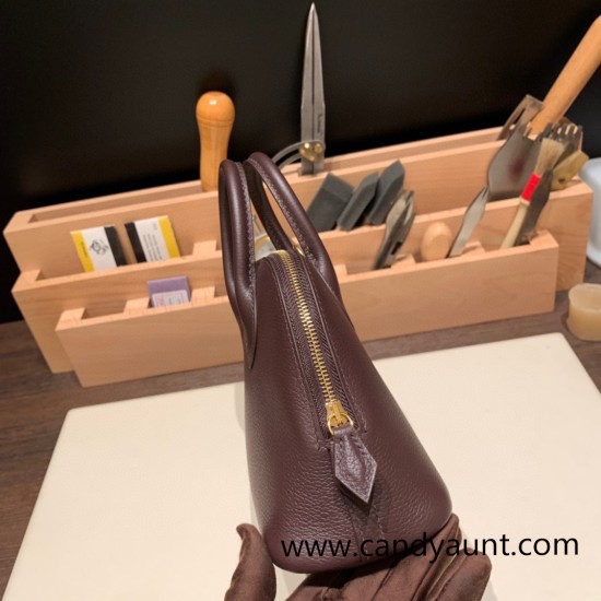 Hermes mini bolide evercolor 0G /Rouge Sellier & Framboise Full Handmade 014 Hermes mini bolide evercolor 0G /Rouge Sellier & Framboise Full Handmade 014