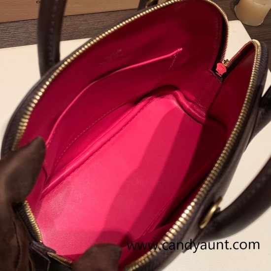 Hermes mini bolide evercolor 0G /Rouge Sellier & Framboise Full Handmade 014 Hermes mini bolide evercolor 0G /Rouge Sellier & Framboise Full Handmade 014