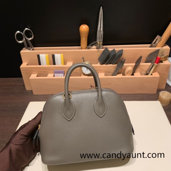 Hermes mini bolide evercolor 8F /Etain Full Handmade 015 Hermes mini bolide evercolor 8F /Etain Full Handmade 015