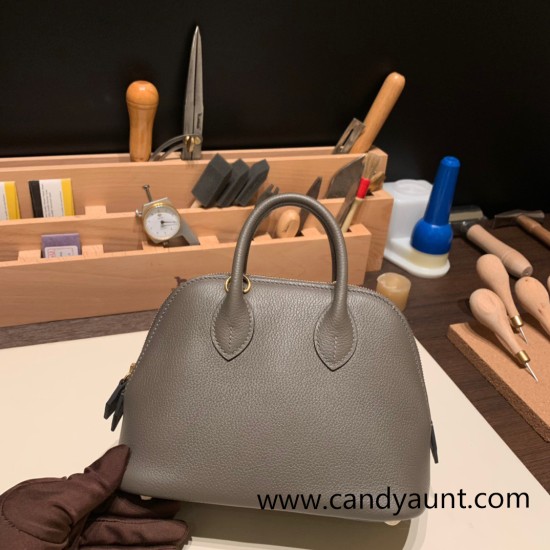 Hermes mini bolide evercolor 8F /Etain Full Handmade 015 Hermes mini bolide evercolor 8F /Etain Full Handmade 015
