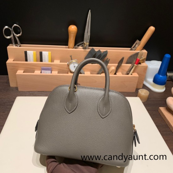 Hermes mini bolide evercolor 8F /Etain Full Handmade 015 Hermes mini bolide evercolor 8F /Etain Full Handmade 015