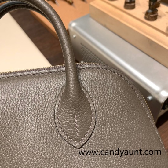 Hermes mini bolide evercolor 8F /Etain Full Handmade 015 Hermes mini bolide evercolor 8F /Etain Full Handmade 015