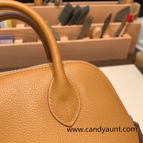 Hermes mini bolide evercolor 2S/Sesame & K4/Rose d’ete Full Handmade 017 Hermes mini bolide evercolor 2S/Sesame & K4/Rose d’ete Full Handmade 017