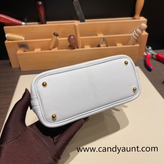 Hermes mini bolide Chevre 7R /Azur Full Handmade 019 Hermes mini bolide Chevre 7R /Azur Full Handmade 019