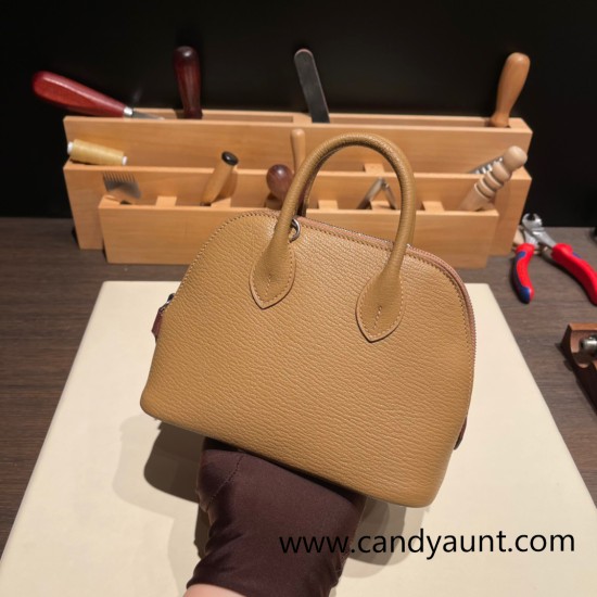 Hermes mini bolide Chevre 2J /Quebracho Full Handmade 020 Hermes mini bolide Chevre 2J /Quebracho Full Handmade 020