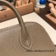 Hermes mini bolide Chevre 8C /Elephant Grey Full Handmade 027 Hermes mini bolide Chevre 8C /Elephant Grey Full Handmade 027
