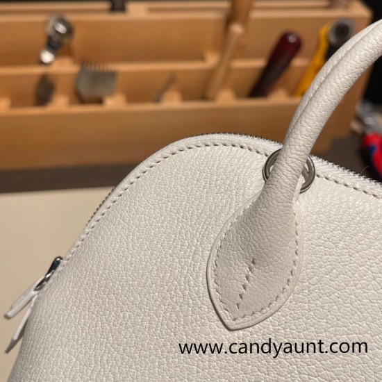 Hermes mini bolide Chevre 4B /Biscuit Full Handmade 029 Hermes mini bolide Chevre 4B /Biscuit Full Handmade 029