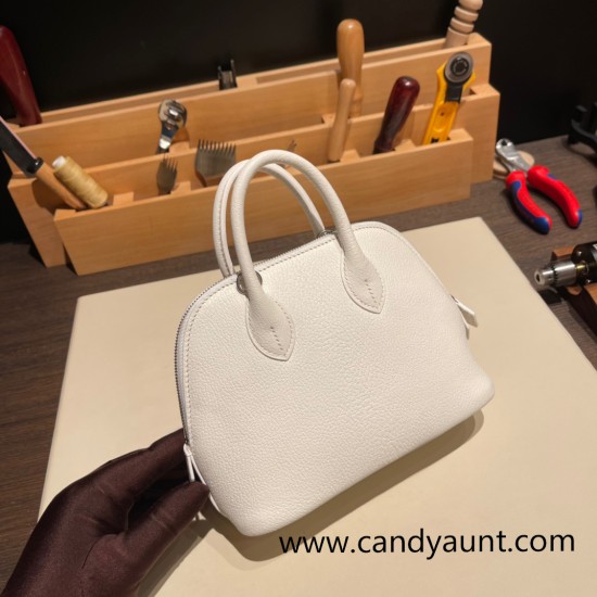 Hermes mini bolide Chevre 4B /Biscuit Full Handmade 029 Hermes mini bolide Chevre 4B /Biscuit Full Handmade 029