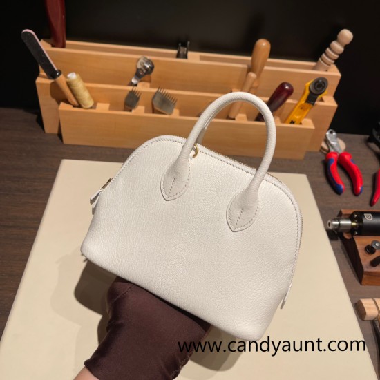 Hermes mini bolide Chevre 4B /Biscuit Full Handmade 030 Hermes mini bolide Chevre 4B /Biscuit Full Handmade 030