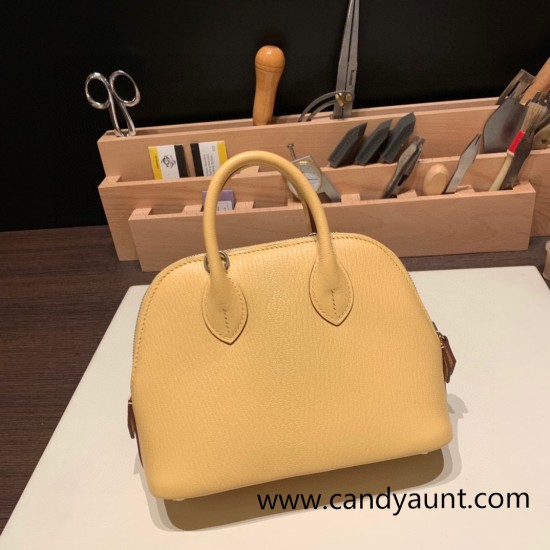 Hermes mini bolide Chevre 1S Foin Full Handmade 031 Hermes mini bolide Chevre 1S Foin Full Handmade 031