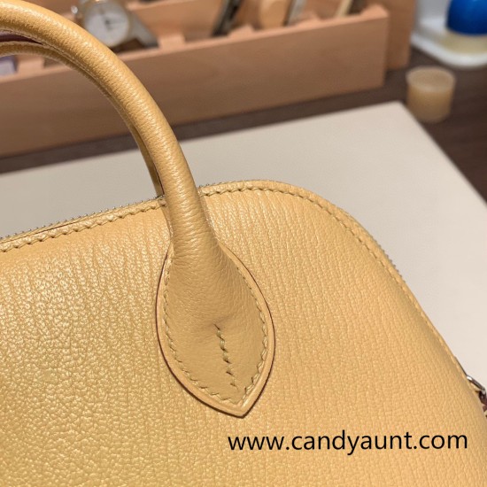 Hermes mini bolide Chevre 1S Foin Full Handmade 031 Hermes mini bolide Chevre 1S Foin Full Handmade 031