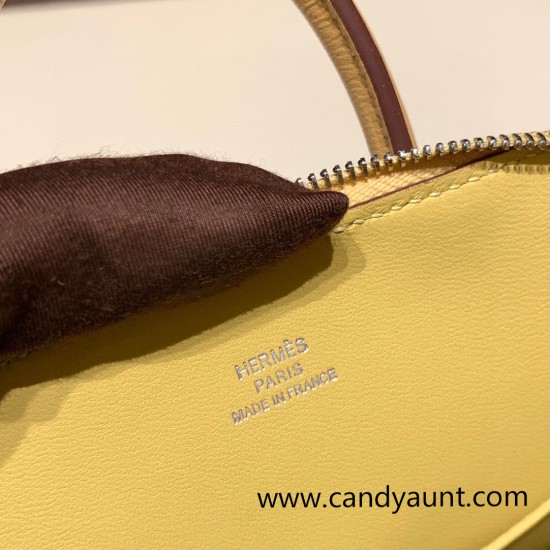 Hermes mini bolide Chevre 1S Foin Full Handmade 031 Hermes mini bolide Chevre 1S Foin Full Handmade 031