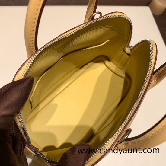 Hermes mini bolide Chevre 1S Foin Full Handmade 031 Hermes mini bolide Chevre 1S Foin Full Handmade 031