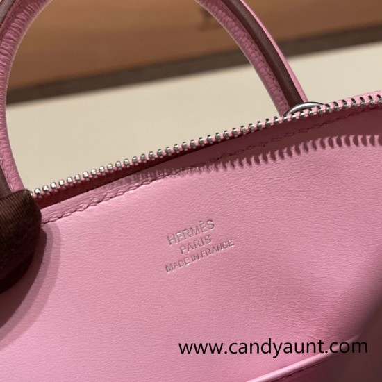 Hermes mini bolide Chevre X9 /Mauve Sylvestre Full Handmade 033 Hermes mini bolide Chevre X9 /Mauve Sylvestre Full Handmade 033