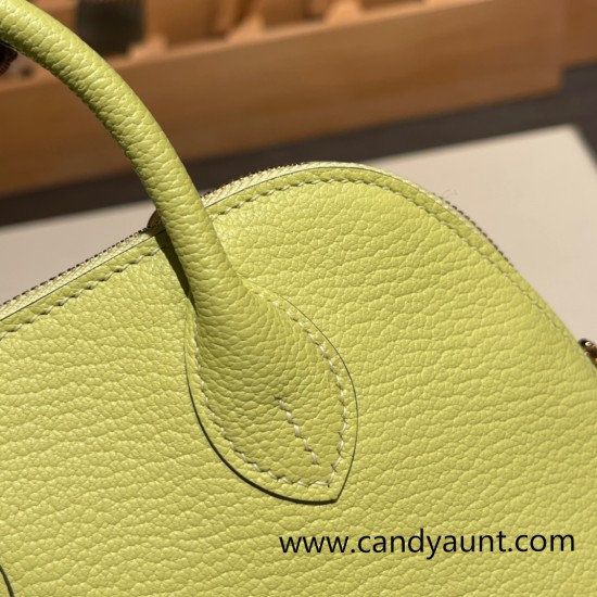 Hermes mini bolide Chevre R9 /Jaune Bourgeon Full Handmade 034 Hermes mini bolide Chevre R9 /Jaune Bourgeon Full Handmade 034