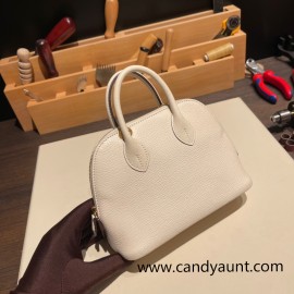 Hermes mini bolide Chevre I2 /Nata Full Handmade 035
