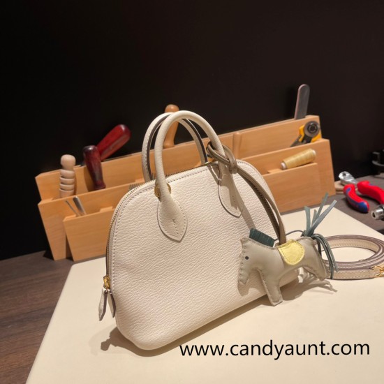 Hermes mini bolide Chevre I2 /Nata Full Handmade 035 Hermes mini bolide Chevre I2 /Nata Full Handmade 035