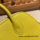 Hermes mini bolide Chevre 9R/Lime Full Handmade 036 Hermes mini bolide Chevre 9R/Lime Full Handmade 036