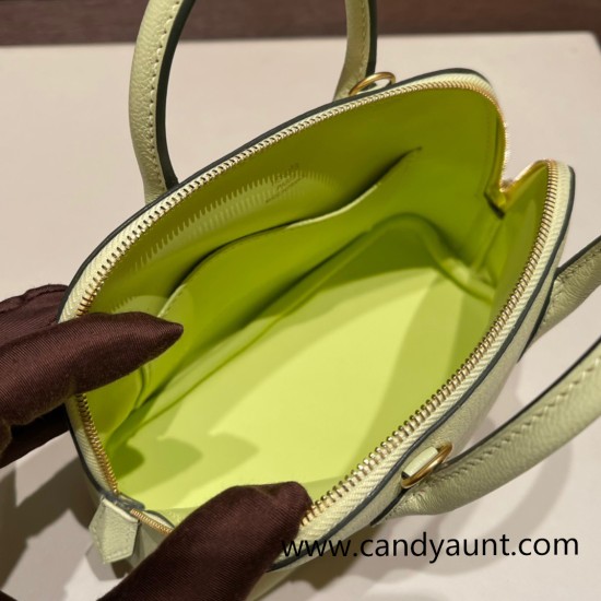 Hermes mini bolide Chevre R9 /Jaune Bourgeon Full Handmade 040 Hermes mini bolide Chevre R9 /Jaune Bourgeon Full Handmade 040