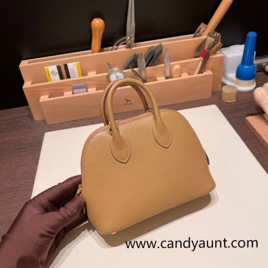 Hermes mini bolide Chevre 2J Quebracho & K4 /Rose dete Full Handmade 042 Hermes mini bolide Chevre 2J Quebracho & K4 /Rose dete Full Handmade 042
