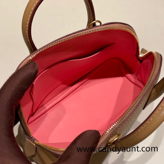 Hermes mini bolide Chevre 2J Quebracho & K4 /Rose dete Full Handmade 042 Hermes mini bolide Chevre 2J Quebracho & K4 /Rose dete Full Handmade 042