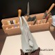 Hermes mini bolide Chevre 80 /Pearl Grey Full Handmade 045 Hermes mini bolide Chevre 80 /Pearl Grey Full Handmade 045