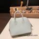 Hermes mini bolide Chevre 80 /Pearl Grey Full Handmade 045 Hermes mini bolide Chevre 80 /Pearl Grey Full Handmade 045