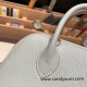 Hermes mini bolide Chevre 80 /Pearl Grey Full Handmade 046 Hermes mini bolide Chevre 80 /Pearl Grey Full Handmade 046