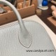 Hermes mini bolide Chevre 80 /Pearl Grey Full Handmade 046 Hermes mini bolide Chevre 80 /Pearl Grey Full Handmade 046