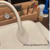 Hermes mini bolide Chevre 10 /Craie Full Handmade 049