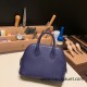 Hermes mini bolide Chevre M3/Blue Encre Full Handmade 050 Hermes mini bolide Chevre M3/Blue Encre Full Handmade 050