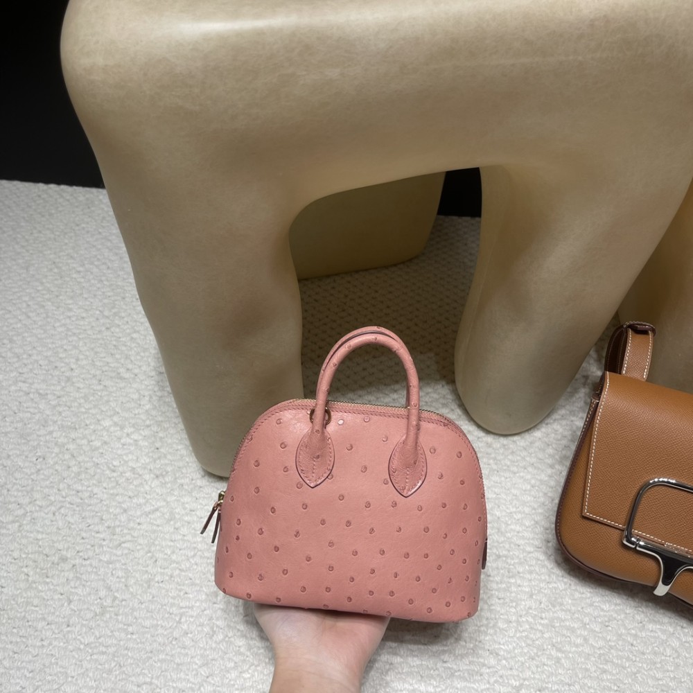 【NEW】Mini Bolide 18cm Ostrich 94 Terre Cuite  Full Hand-Stitching
