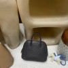 【NEW】Mini Bolide 18cm Ostrich 89 Black (Noir) Full Hand-Stitching