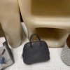 【NEW】Mini Bolide 18cm Ostrich 89 / Black  Gold Hardware Full Hand-Stitching