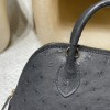 【NEW】Mini Bolide 18cm Ostrich 89 / Black  Gold Hardware Full Hand-Stitching