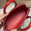 【Mini bolide】 Chevre S3 / Rouge Cœur Silver Hardware, Full Hand-Stitching