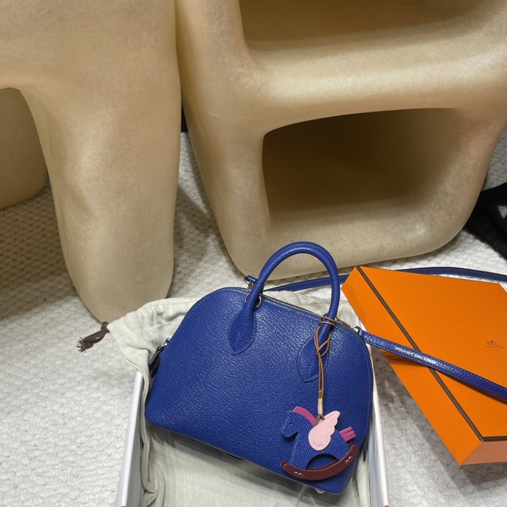 【Mini bolide】 Chevre 7T / Bleu Electrique   Full Hand-Stitching