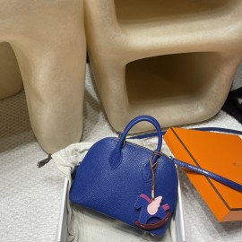 【Mini bolide】 Chevre 7T / Bleu Electrique   Full Hand-Stitching