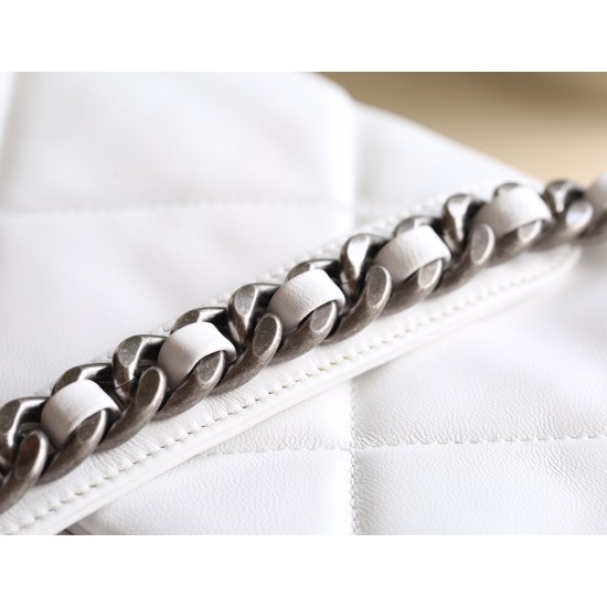 【新登場】CHANEL 19Bag ミッドサイズハンドバッグ アップグレードバージョン ホワイト - ハイクラスで万能なファッションアイテム 【新登場】CHANEL 19Bag ミッドサイズハンドバッグ アップグレードバージョン ホワイト - ハイクラスで万能なファッションアイテム