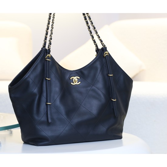 2025NEW-002 CHANEL 25s春夏ランウェイ トートバッグ：レトロゴールドと大格子で輝くラグジュアリー​ 31×26×11 cm 