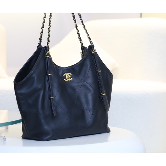 2025NEW-002 CHANEL 25s春夏ランウェイ トートバッグ：レトロゴールドと大格子で輝くラグジュアリー​ 31×26×11 cm 