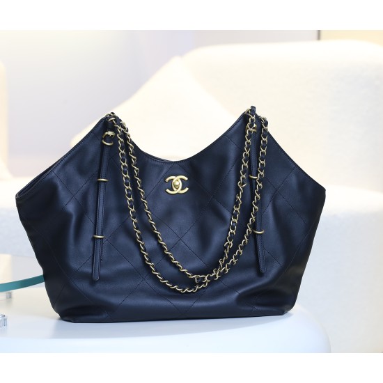 2025NEW-002 CHANEL 25s春夏ランウェイ トートバッグ：レトロゴールドと大格子で輝くラグジュアリー​ 31×26×11 cm 