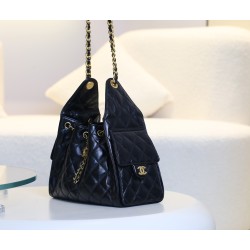 2025NEW-003 最新 CHANEL 25bag ドローコードデザイン：ヒッピーホボスモールサイズの圧倒的存在感 30×28×16 cm 