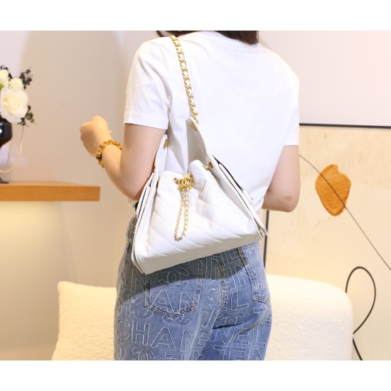 2025NEW-005 最新 CHANEL 25bag 全てがハイライト！ドローコードとカビアレザーの魅力​ 30×28×16 cm 