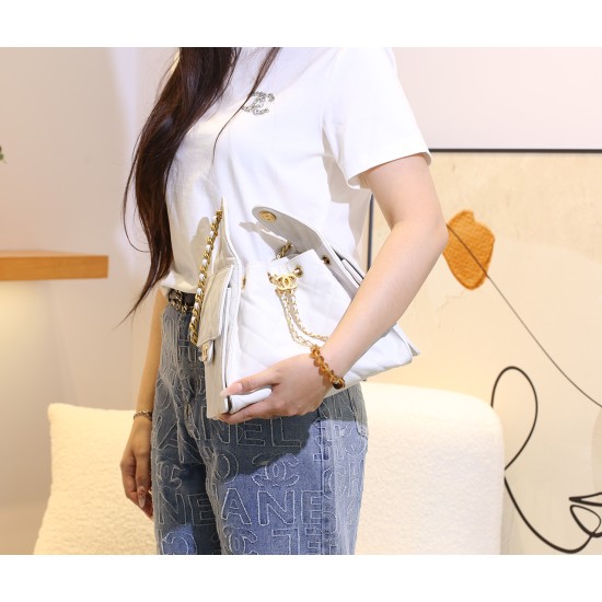 2025NEW-005 最新 CHANEL 25bag 全てがハイライト！ドローコードとカビアレザーの魅力​ 30×28×16 cm 