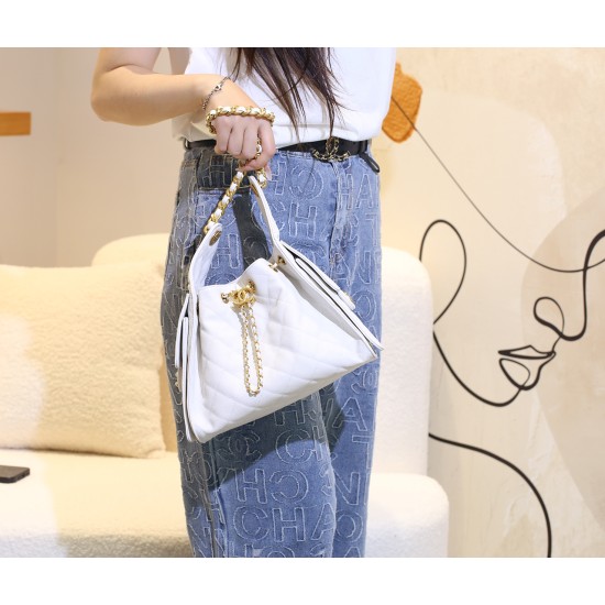 2025NEW-005 最新 CHANEL 25bag 全てがハイライト！ドローコードとカビアレザーの魅力​ 30×28×16 cm 